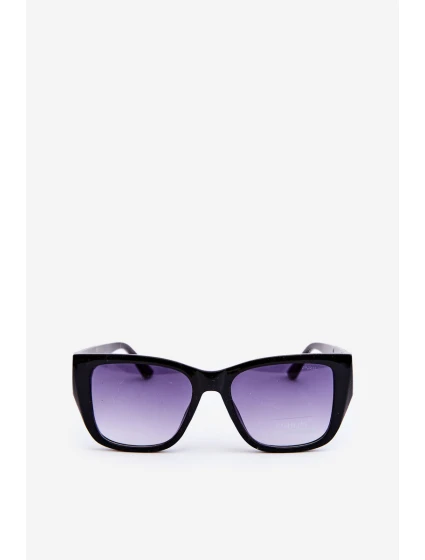 Dámské klasické sluneční brýle s ozdobnými detaily UV400 Černé