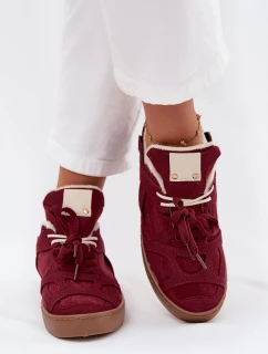 Dámské tenisky na platformě s vyhříváním kožešiny Bordó Solvia