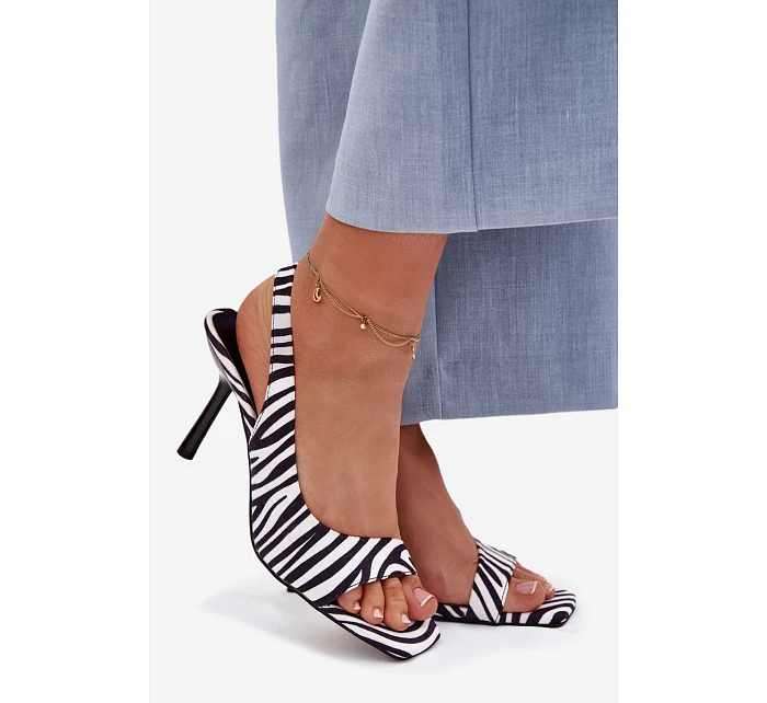 Ženské sandály na podpatku z eko semiše model 22039878 - Boto