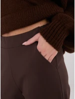 Spodnie IT SP model 21782407 ciemny brązowy - FPrice Spodnie IT SP model 21782407 ciemny brązowy - FPrice