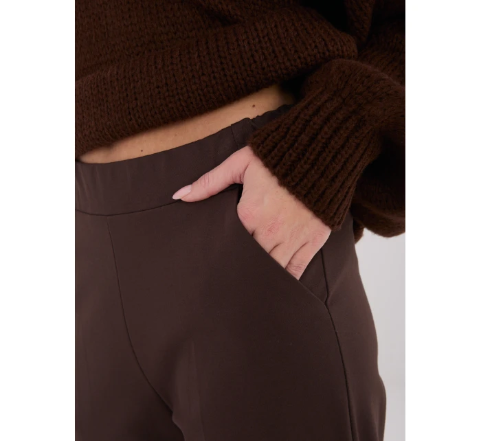 Spodnie IT SP model 21782407 ciemny brązowy - FPrice Spodnie IT SP model 21782407 ciemny brązowy - FPrice
