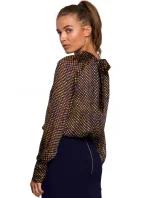 S235 Chiiffonová halenka se zavazováním na zádech - model 3