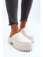 Dámské pantofle na platformě Big Star - bílá Dámské pantofle na platformě Big Star - bílá