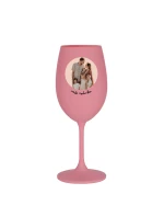 Personalizovaná sklenice s výřezem fotky na podkladu