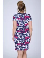 Dámské šaty s květinovým vzorem i pro plnoštíhlé barevné - Barevná - Efect