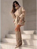 Kozaki damskie zamszowe na beżowe model 22358143 - FashionStreet Kozaki damskie zamszowe na beżowe model 22358143 - FashionStreet