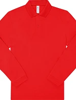 B&C My Polo 210 LSL Piqué polo s dlouhým rukávem z těžké bavlny 01.U427 red