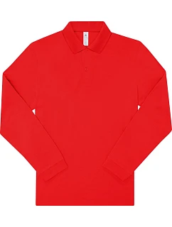 B&C My Polo 210 LSL Piqué polo s dlouhým rukávem z těžké bavlny model 22410173 red