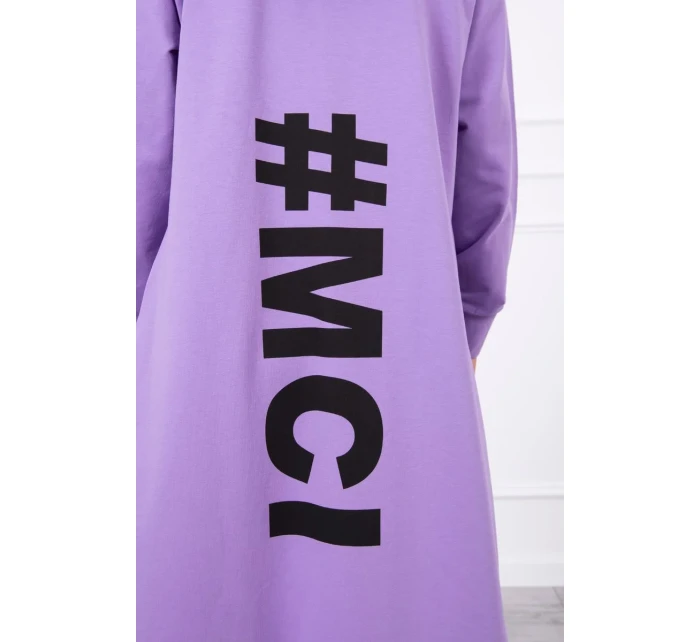 Fialová bunda s potiskem