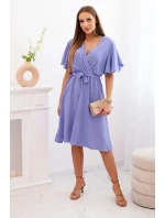 Šaty s model 21105600 výstřihem fialová - K-Fashion