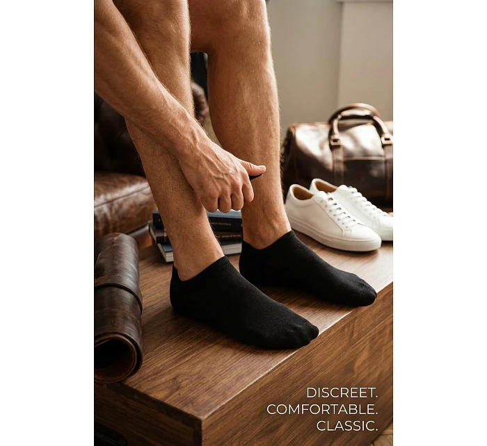 Pánské Kotníčkové Ponožky Ultra Tenké Černé