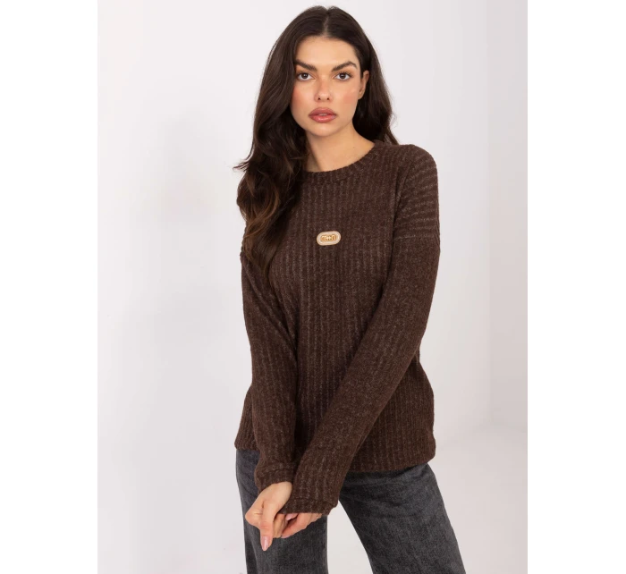 Sweter RV SW model 21789007 brązowy - FPrice Sweter RV SW model 21789007 brązowy - FPrice