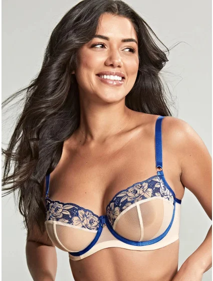 Podprsenka Rosa Balcony modro-béžová 10791 - Panache Podprsenka Rosa Balcony modro-béžová 10791 - Panache