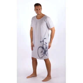 Pánská noční košile s krátkým rukávem Bicykl
