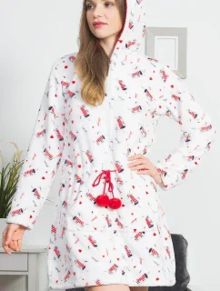 Dámský župan krátký s kapucí na zip model 16158803 - Vienetta