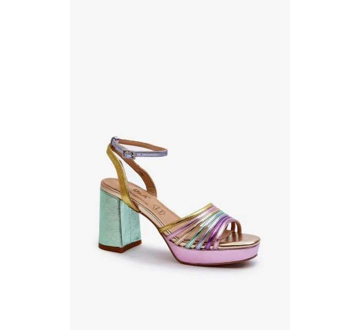 Sandály na podpatku model 196965 Step in style Sandály na podpatku model 196965 Step in style