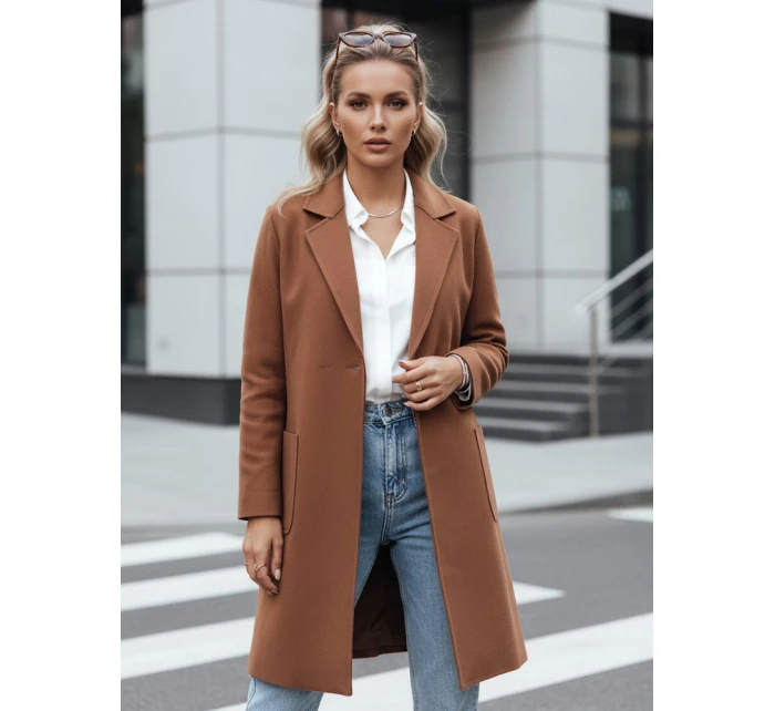 Dámský dlouhý velbloudí kabát LINNORE oversize FashionStreet NY0703