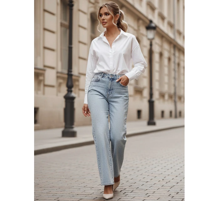 Dámské džínové kalhoty s kamínky DIAMONTI blue FashionStreet UY2475 Dámské džínové kalhoty s kamínky DIAMONTI blue FashionStreet UY2475