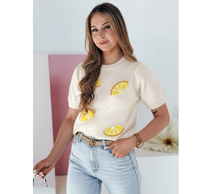 Dámský oversize svetr s  beige model 21988924 - Dstreet