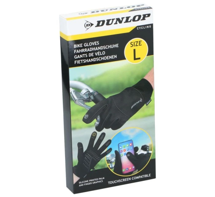 ZATEPLENÉ CYKLISTICKÉ RUKAVICE S DOTYKOVÝM DISPLEJEM SENIOR R.L DUNLOP