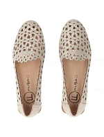 Dámské kožené ažurové polobotky béžové barvy Filippo model 22079006 Dámské kožené ažurové polobotky béžové barvy Filippo model 22079006