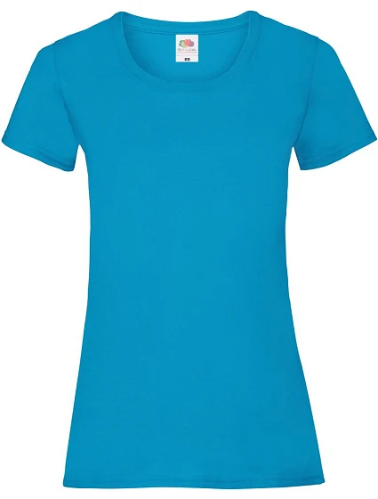 Fruit of the Loom Lady-Fit Valueweight T Dámské tričko 16.1372 azure blue Fruit of the Loom Lady-Fit Valueweight T Dámské tričko 16.1372 azure blue