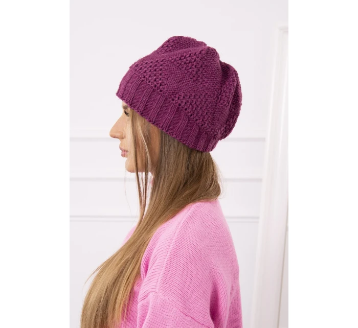 Dámská čepice Danuta K331 tmavě fialová Dámská čepice Danuta K331 tmavě fialová