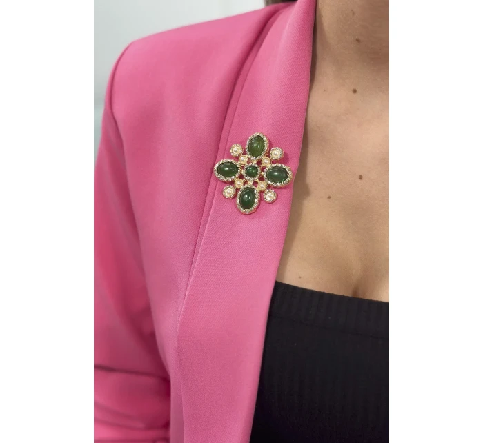 Brož model 18753463 2 zelená - K-Fashion