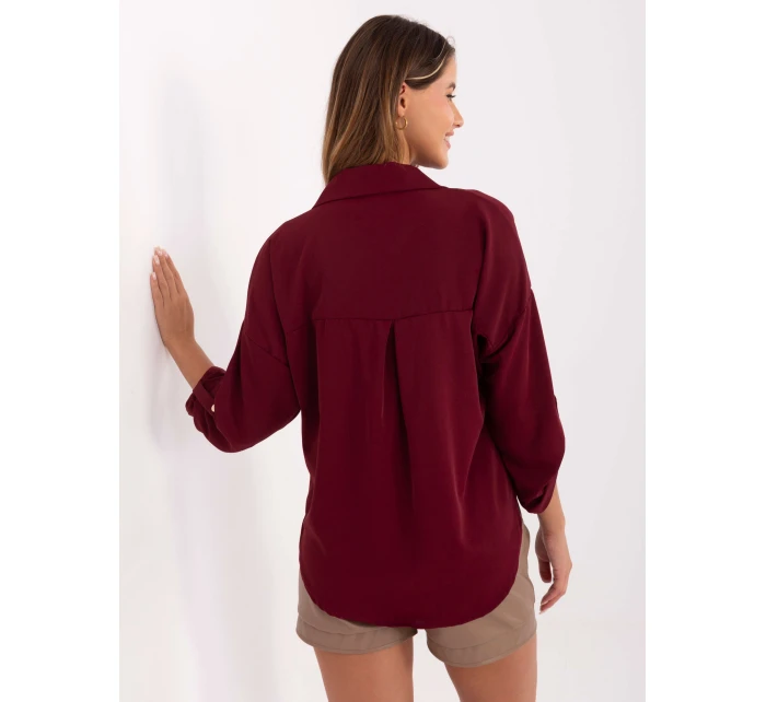 Koszula MI KS model 21421394 bordowy - FPrice