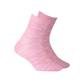 TENKÉ PONOŽKY BARVA 2-6 LET DÍVKY RŮŽOVÁ 21-23