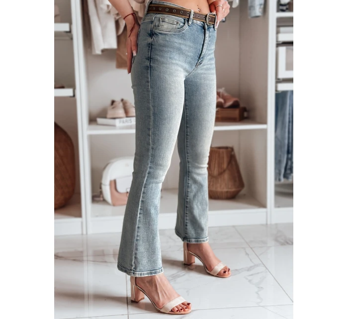 Dámské džínové zvonové kalhoty s páskem FAREVIS modré FashionStreet UY2483