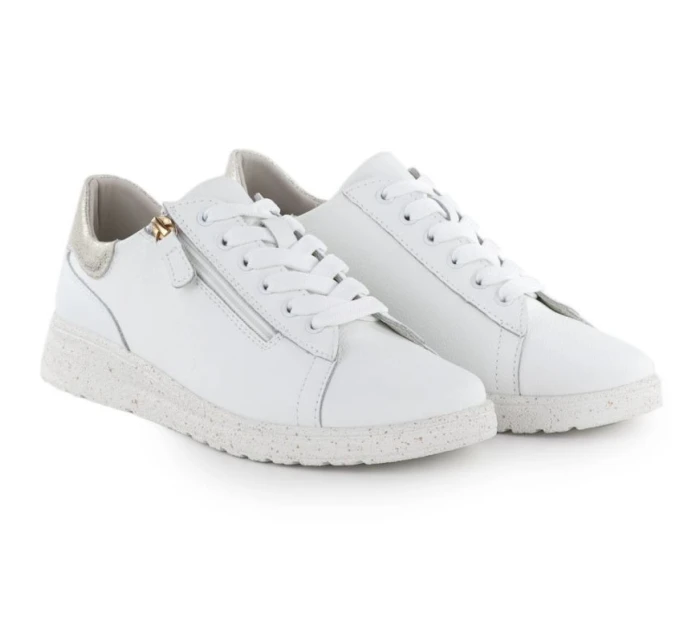 Dámské kožené polobotky bílé eVento 138