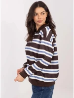 Damska bluza z rozpinana stójką Goodlookin czekoladowa (9981) Damska bluza z rozpinana stójką Goodlookin czekoladowa (9981)