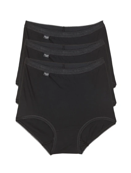 Dámské kalhotky 3 pack Basic maxi black - Sloggi Dámské kalhotky 3 pack Basic maxi black - Sloggi