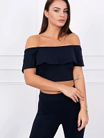 Souprava s volánkovým lemem námořnická modř