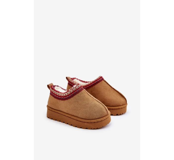 Sněhové Boty Dětské Na Platformě Zateplené Kožíškem Camel model 21672317 - Boto Sněhové Boty Dětské Na Platformě Zateplené Kožíškem Camel model 21672317 - Boto
