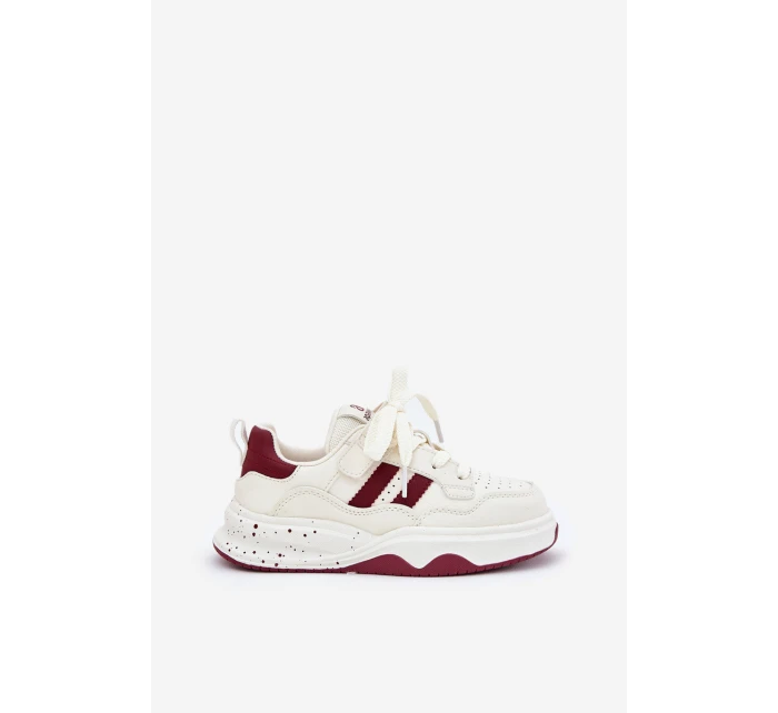 Dětské Tenisky Na Platformě Bežovo-Červené Grellio