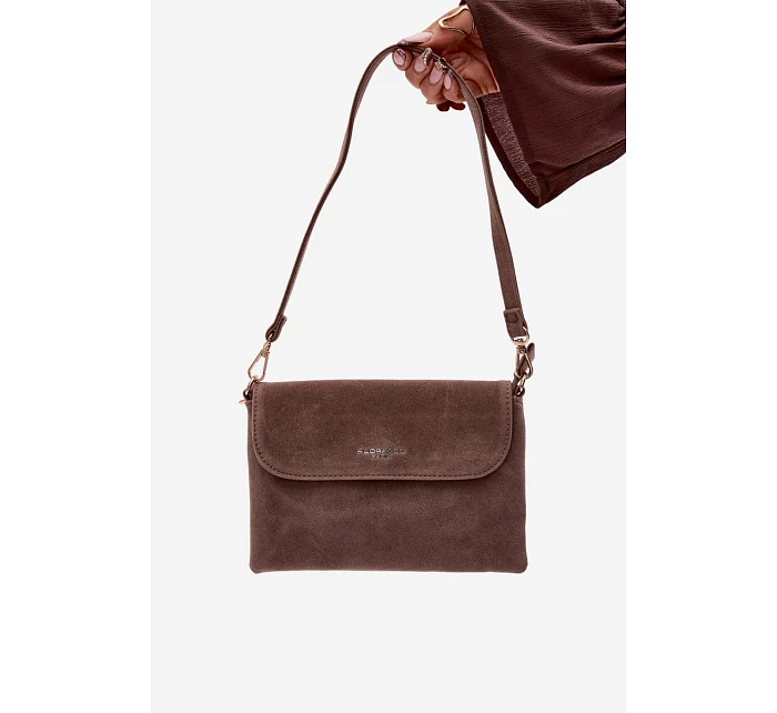 Malá Kabelka Listonoška z Eko semiše Tmavě béžová Lucelle