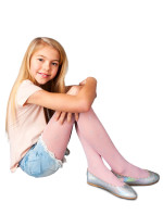 Dívčí neprůhledné punčocháče z mikrovlákna 40 Den se vzorem model 17232380 Pink - Yoclub