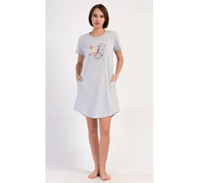 Dámské domácí šaty s krátkým rukávem Amelia