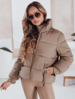 Dámská prošívaná zimní bunda s kapucí FashionStreet camel TY5063