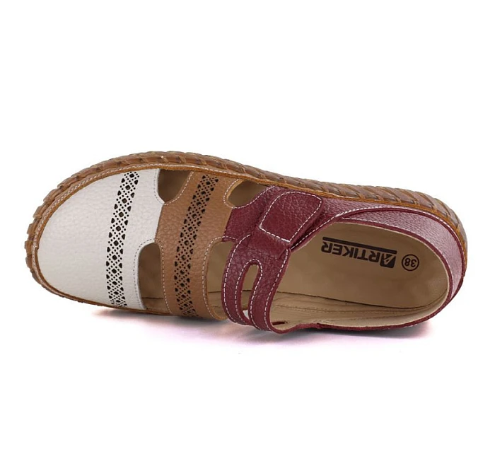 Pohodlná kožená polobotka na suchý zip Artiker 58C1500 Pohodlná kožená polobotka na suchý zip Artiker 58C1500