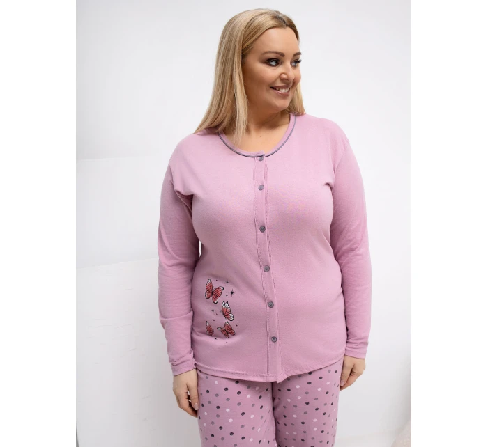 Pyžamo DU PI FP 509.99P tmavě růžové