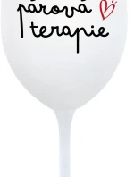 PÁROVÁ TERAPIE - bílá sklenice na víno 350 ml