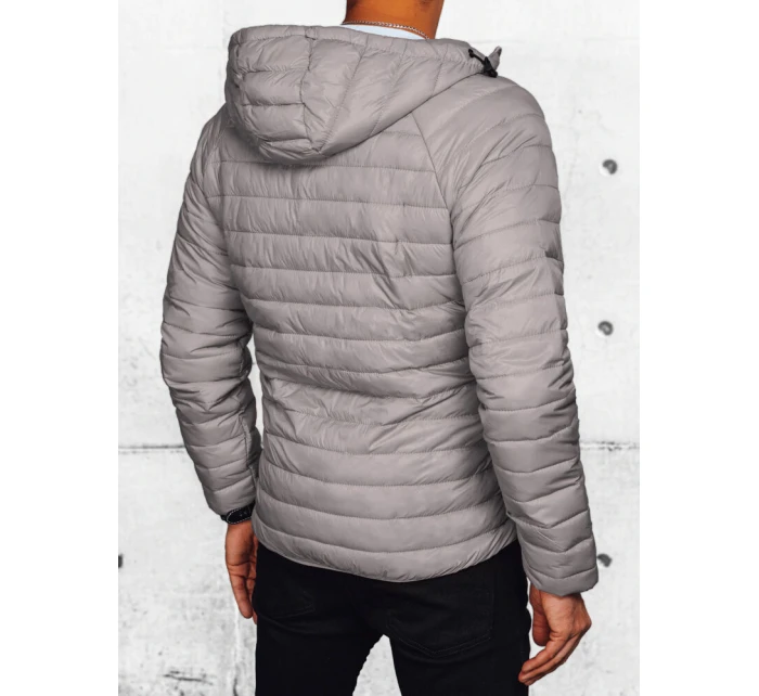 FashionStreet pánská světle šedá prošívaná přechodná bunda TX4657