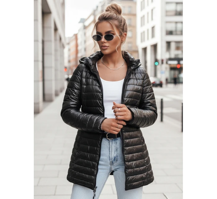 Dámská oboustranná přechodná bunda MOTOROMI černá FashionStreet TY4848