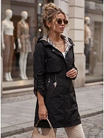 Kurtka damska przejściowa parka z kapturem czarna model 22347514 - FashionStreet