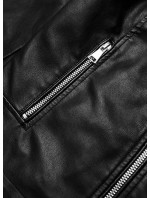 Klasická černá bunda ramoneska se stojáčkem (11Z8033)