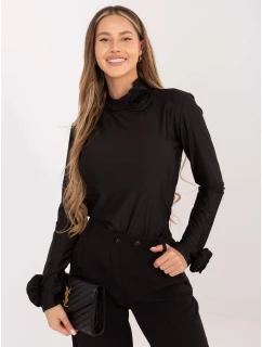 Černá dámská halenka s růžemi Goodlookin (272611)
