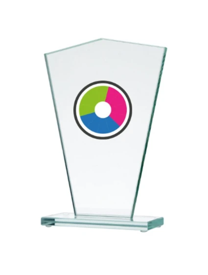 Skleněná trofej s barevným potiskem LuxorJet